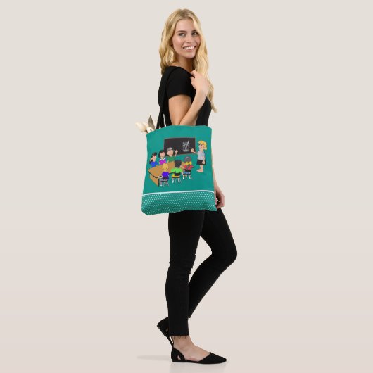 School Leraar Student Classroom Canvas tas (Op model)