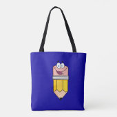 School Leraar Student Funny Pencil Canvas tas (Achterkant)