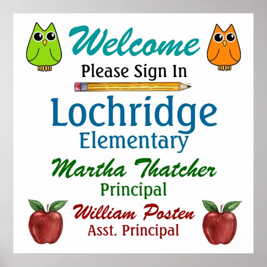School/leraar welkomstPoster - SRF Poster (Voorkant)
