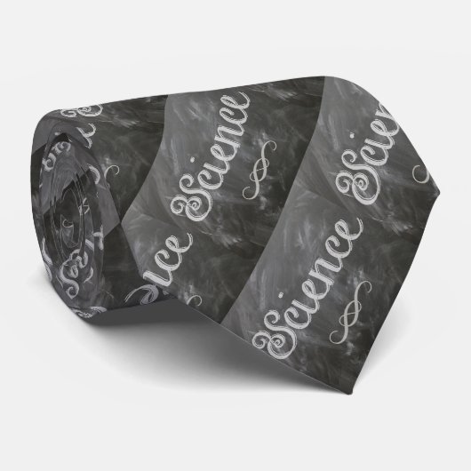 School Leraar Wetenschap Blackboard Chalk Necktie Stropdas (Opgerold)