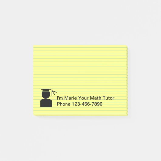 School Leraar Wiskunde Tutor Thema Post-it® Notes (Voorkant)