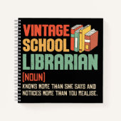 School Librarian Pronunciation Funny Notitieboek (Voorkant)
