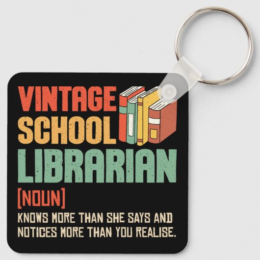 School Librarian Pronunciation Funny Sleutelhanger (Achterkant)