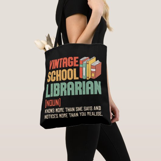 School Librarian Pronunciation Funny Tote Bag (Dichtbij)