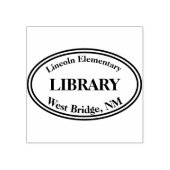 School Library Boekstempel Rubberstempel (Afrduk)