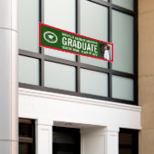 School logo Afstudeerfoto Groen Rood Spandoek (Buitenkant Gebouw)