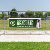 School logo Afstuderen Foto groen wit Spandoek (Insitu)