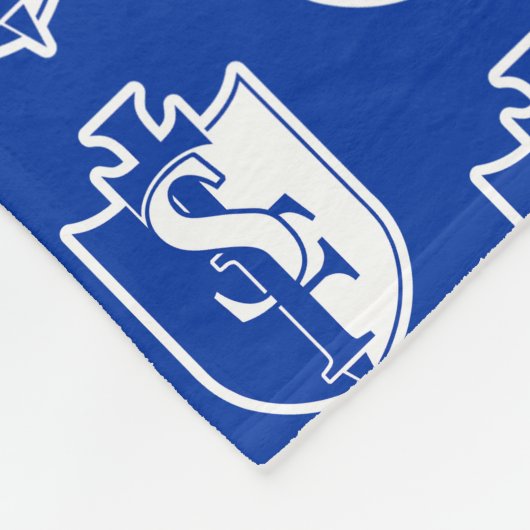 School Logo Fleece Deken (Hoek)