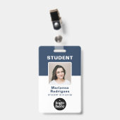 School Logo Foto Barcode Aangepaste Studenten ID Badge (Voorzijde met clip)