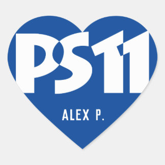 School Logo gepersonaliseerde naam hart Hart Sticker