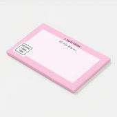 School Logo Leraar Belangrijk Roze Post-it® Notes (Schuin)