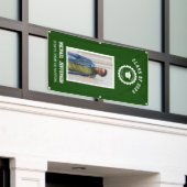 School logo of mascot Green Photo Afstuderen Spandoek (Buitenkant Gebouw)