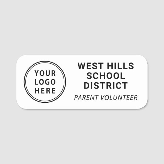 School Logo Ouder Vrijwilliger Naamplaatje (Voorkant)