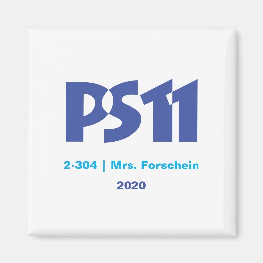 School logo Simple Magneet (Voorkant)