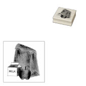 School Lunch Brown Bag Apple Milk Carton Stempel (Gestempeld)