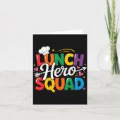 School Lunch Helden Squad Cafetaria Personeel Bema Kaart (Voorkant)
