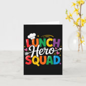 School Lunch Helden Squad Cafetaria Werknemers Cre Kaart (Gele Bloem)