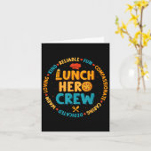 School Lunch Heldenploeg Grappige Cafetariamedewer Kaart (Gele Bloem)