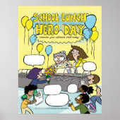 School Lunch Hero Day poster - vul de bubbels in (Voorkant)