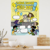 School Lunch Hero Day poster - vul de bubbels in (Keuken)