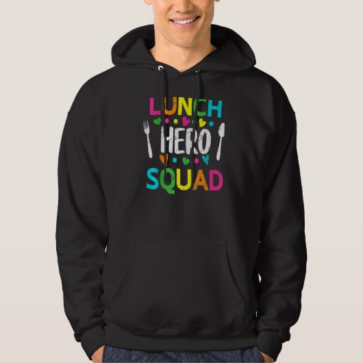 School Lunch Hero Squad Cafeteria Workers 2 Hoodie (Voorkant)