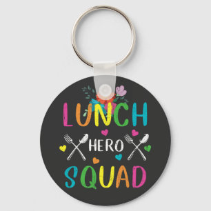 School Lunch Hero Squad Cafeteria Workers Button Sleutelhanger