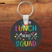 School Lunch Hero Squad Cafeteria Workers Button Sleutelhanger (Voorkant)