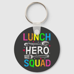School Lunch Hero Squad Cafeteria Workers Button Sleutelhanger