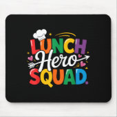 School Lunch Hero Squad Cafeteria Workers Crew Lad Muismat (Voorkant)