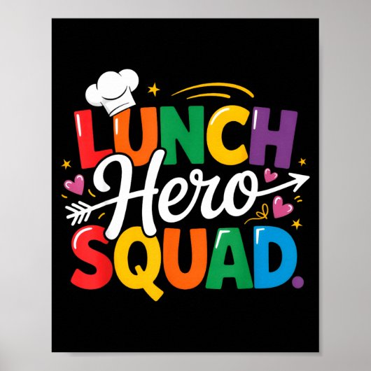 School Lunch Hero Squad Cafeteria Workers Crew Lad Poster (Voorkant)