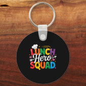 School Lunch Hero Squad Cafeteria Workers Crew Lad Sleutelhanger (Voorkant)