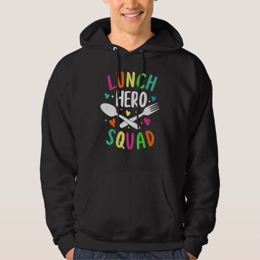 School Lunch Hero Squad Cafeteria Workers Hoodie (Voorkant)