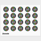 School Lunch Hero Squad Cafeteria Workers Ronde Sticker (Vel)