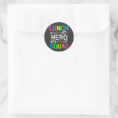 School Lunch Hero Squad Cafeteria Workers Ronde Sticker (Tas)