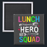 School Lunch Hero Squad Cafeteria Workers Square Magneet<br><div class="desc">School Lunch Hero Squad Funny Cafeteria Workers ontwerpen Gift Square Magnet Classic Collectie.</div>