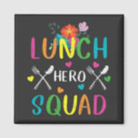 School Lunch Hero Squad Cafeteria Workers Square Magneet<br><div class="desc">School Lunch Hero Squad Funny Cafeteria Workers ontwerpen Gift Square Magnet Classic Collectie.</div>