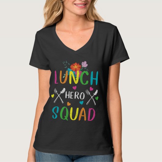 School Lunch Hero Squad Cafeteria Workers T-shirt (Voorkant)