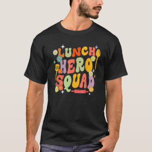 School Lunch Hero Squad Grappige Cafetaria Arbeide T-shirt