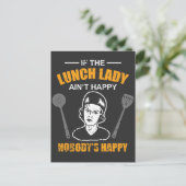 School Lunch Lady Cafeteria Worker Briefkaart (Staand voorkant)