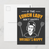 School Lunch Lady Cafeteria Worker Briefkaart (Voorkant / Achterkant)