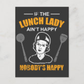 School Lunch Lady Cafeteria Worker Briefkaart (Voorkant)