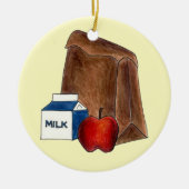 School Lunch Lady Cafeteria Worker Teacher Apple Keramisch Ornament (Voorkant)