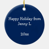 School Lunch Lady Cafeteria Worker Teacher Apple Keramisch Ornament (Achterkant)