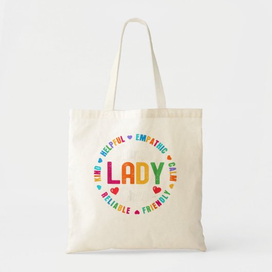 School Lunch Lady Crew Funny Dames Cafeteria Work Tote Bag (Voorkant)