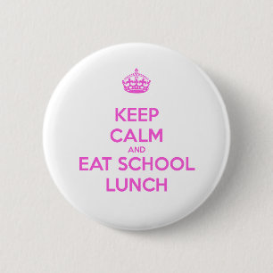 School Lunch Lady houdt van voeding Ronde Button 5,7 Cm