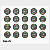 School Lunch Lady Squad Cafeteria Workers Ronde Sticker (Vel)