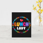 School Lunch Lady Team Matching Cafeteria Squad WO Kaart (Gele Bloem)