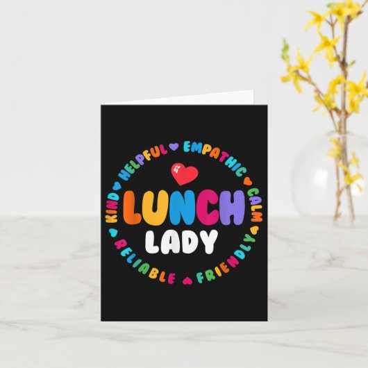 School Lunch Lady Team Matching Cafeteria Squad WO Kaart (Gele Bloem)