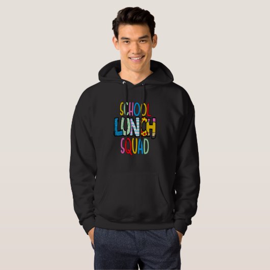 School lunch squad cafeteria worker lunch lady foo hoodie (Voorkant volledig)