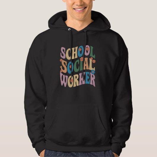 School Maatschappelijk werker Bloemen Groovy Schoo Hoodie (Voorkant)